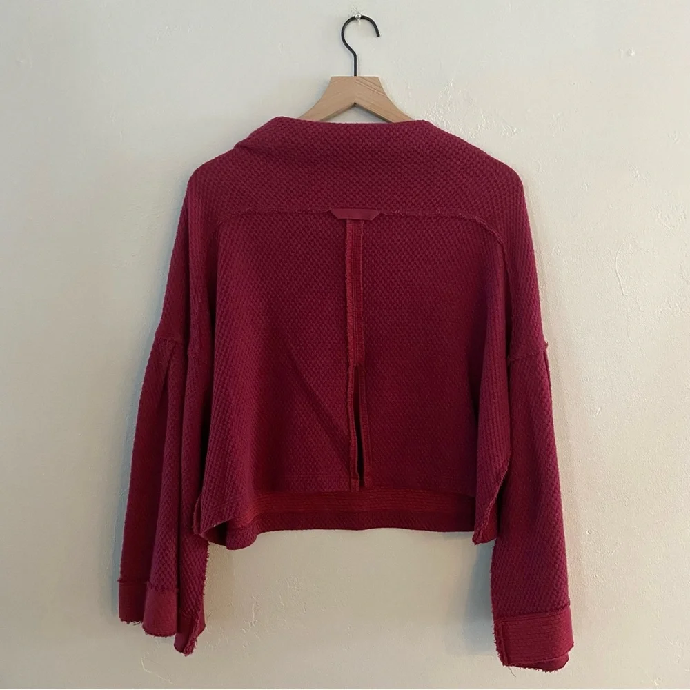 Free People Bunny Cropped Boat Neck Pullover